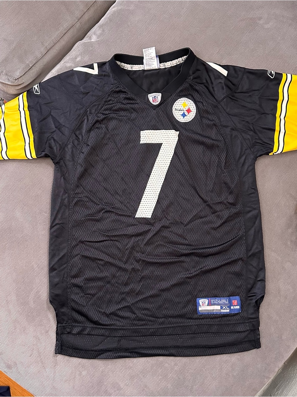 Ben Roethlisberger #7 Pittsburgh Steelers NFL Reebok OnField Jersey Youth XL